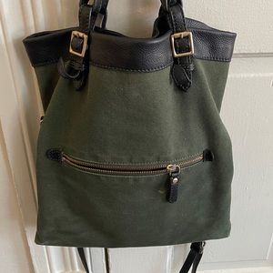 See by Chloe Green and Black Crossbody Tote